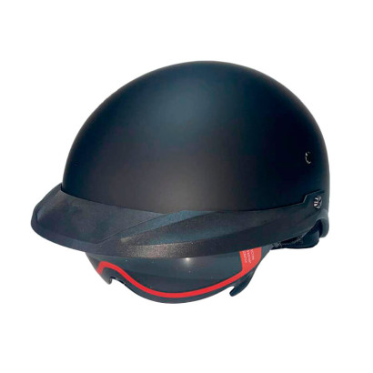 Шлем-каска мотоциклетный VIRTUE MD-513-1, черный матовый с т..