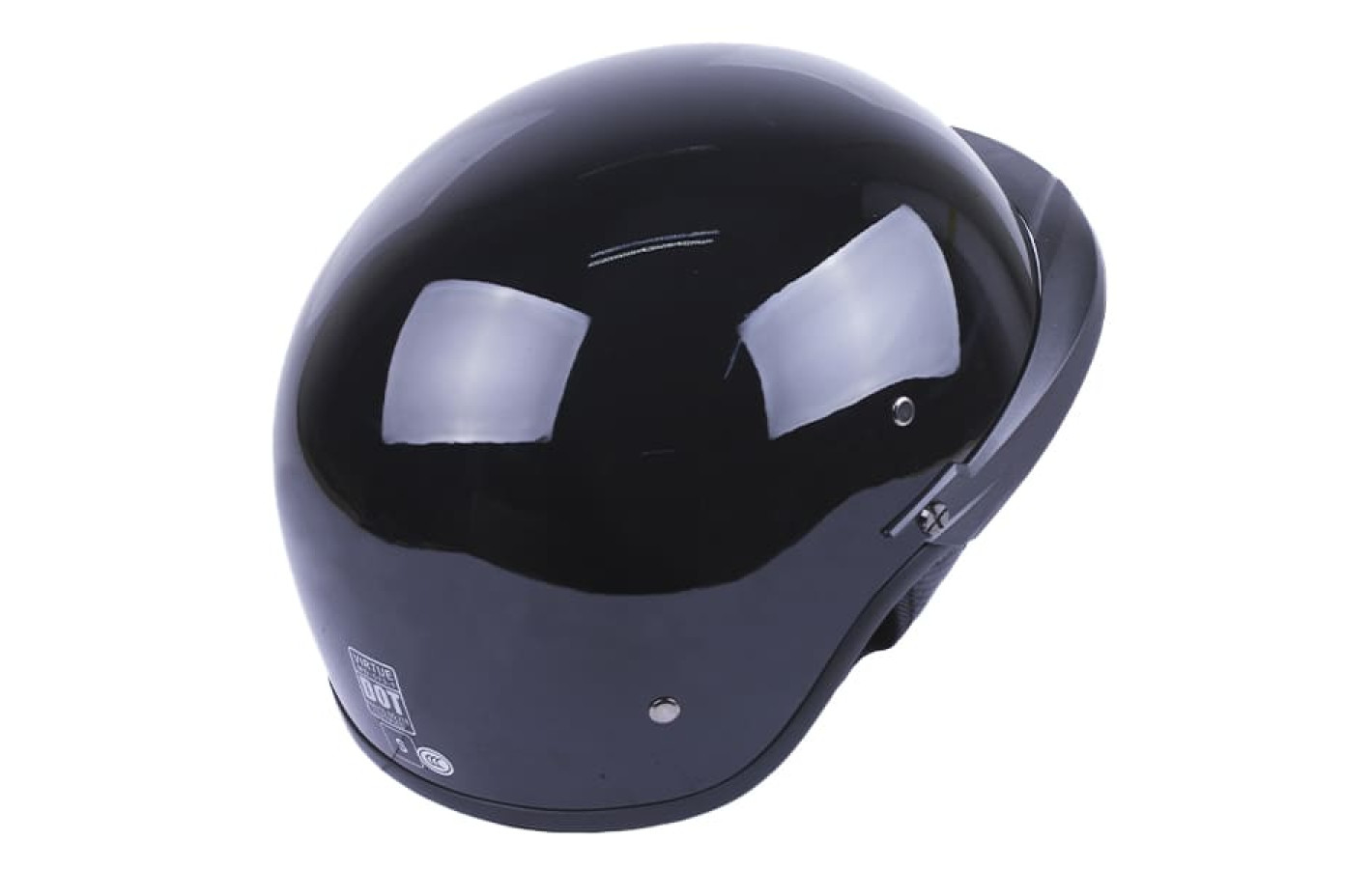 Шлем-каска мотоциклетный VIRTUE MD-513-1, черный глянцевый с тонированным стеклом, size XL