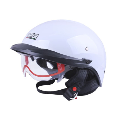 Шлем-каска мотоциклетный VIRTUE MD-513-1, белый глянцевый с ..