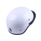 Шлем-каска мотоциклетный VIRTUE MD-513-1, белый глянцевый с прозрачным стеклом, size L