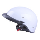 Шлем-каска мотоциклетный VIRTUE MD-513-1, белый глянцевый с тонированным стеклом, size S