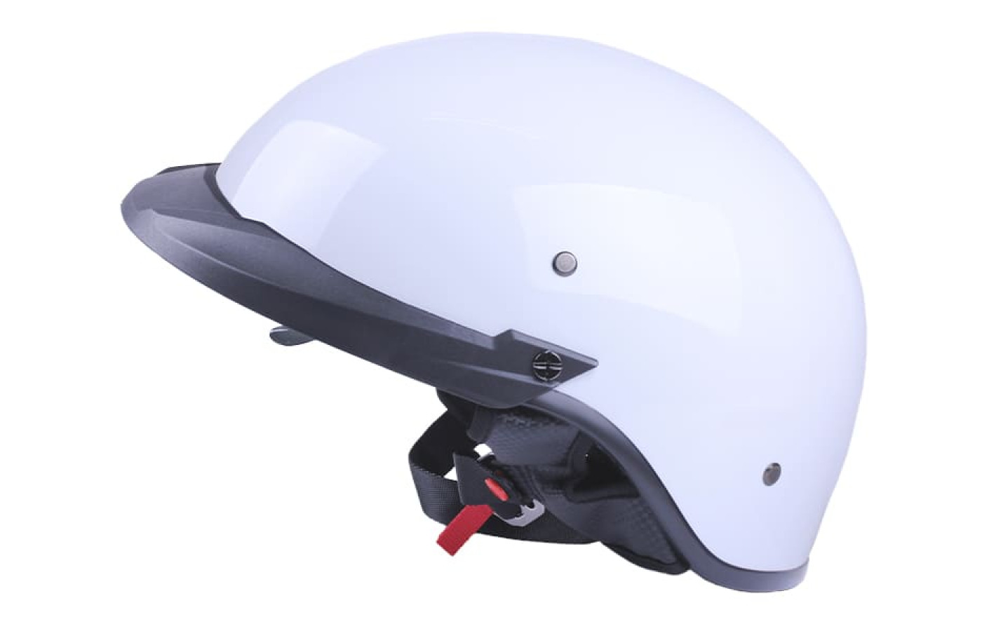Шлем-каска мотоциклетный VIRTUE MD-513-1, белый глянцевый с тонированным стеклом, size S