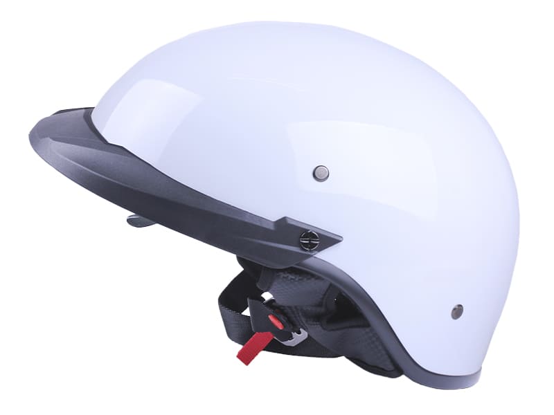 Шолом-каска для мотоцикла, скутера VIRTUE MD-513-1, білий глянсовий з тонованим склом, size S