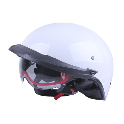 Шлем-каска мотоциклетный VIRTUE MD-513-1, белый глянцевый с ..