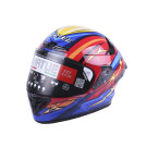 Шлем мотоциклетный интеграл VIRTUE MD-821, оранжевый с синим, size S