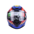 Шлем мотоциклетный интеграл VIRTUE MD-821, оранжевый с синим, size L