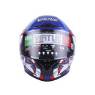 Шлем мотоциклетный интеграл VIRTUE MD-821, синий со звездой, size S