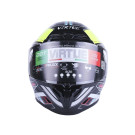 Шлем мотоциклетный интеграл VIRTUE MD-821, черный с цветным, size M