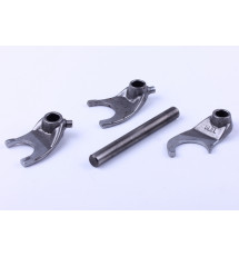 Вилки перемикання передач, к-т: вал 1 шт. + вилка 3 шт. - СВ-125/150