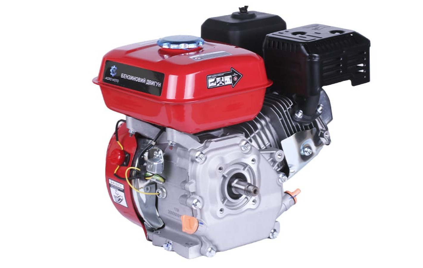 Двигун бензиновий 170F TT AGRO MOTO (з виходом валу під різьблення, 16 мм) 7л.с.