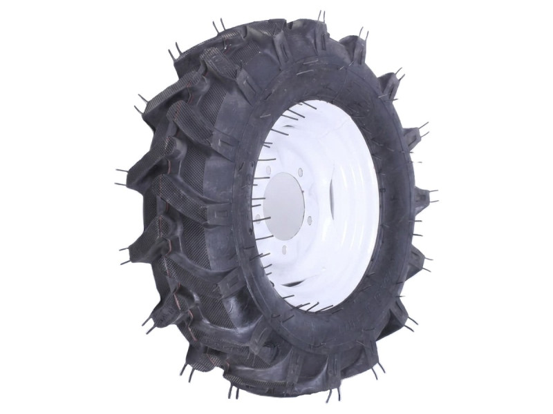 Колесо в сборе YBX 6.00×12 (под 5 болтов) серебряный диск
