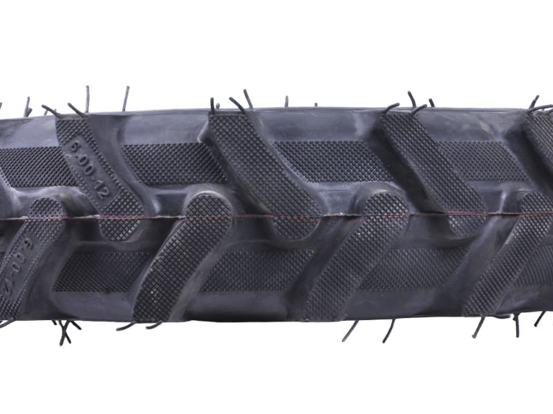 Колесо в сборе YBX 6.00×12 (под 5 болтов) серебряный диск