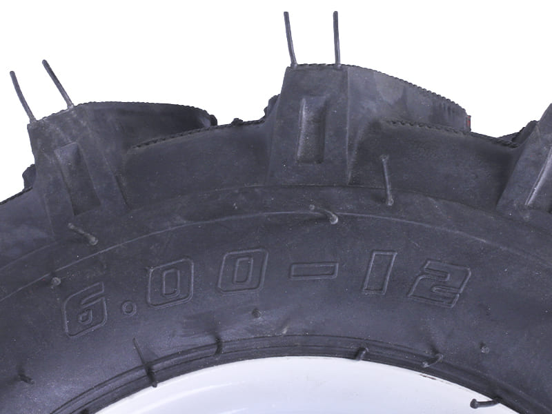 Колесо в сборе YBX 6.00×12 (под 5 болтов) серебряный диск