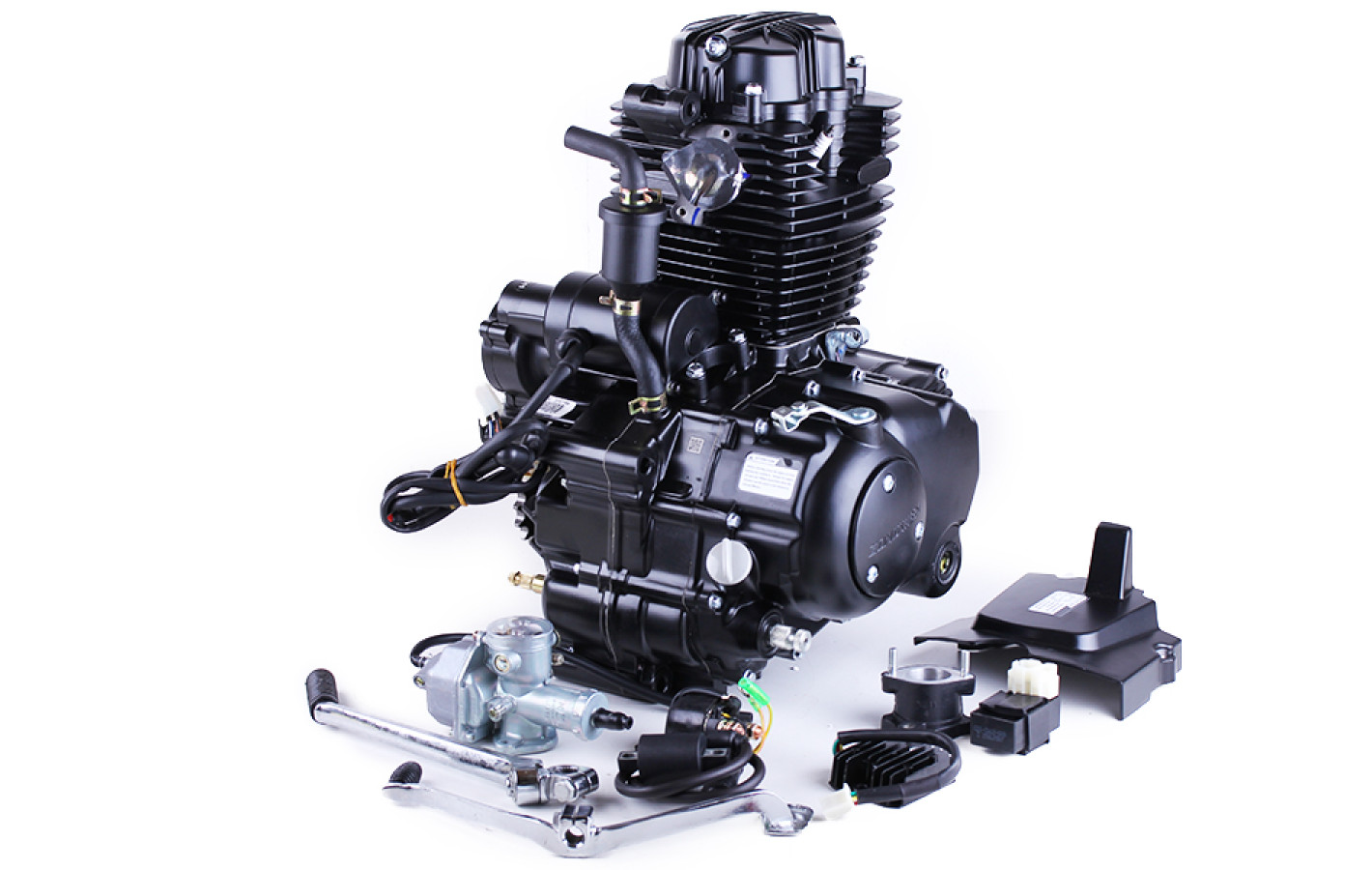 Двигун CG 250/CG250-B TΛTΛ на мотоцикл ZONGSHEN (оригінал) (з повітряним охолодженням, бензиновий), механіка + балансувальний вал, 5 передач
