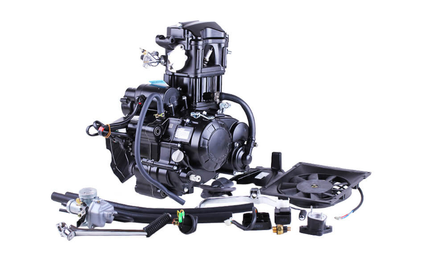 Двигатель бензиновый CG 200 TT AGRO MOTO на мотоцикл ZONGSHEN, с водяным охлаждением, бензиновый, механика, 5 передач, 14.0 л.с. УЦЕНКА