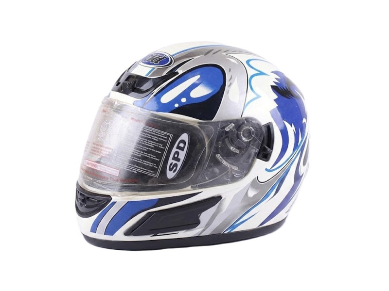 Шолом для мотоцикла, скутера 2001 інтеграл TT AGRO MOTO (синьо-білий, size M)