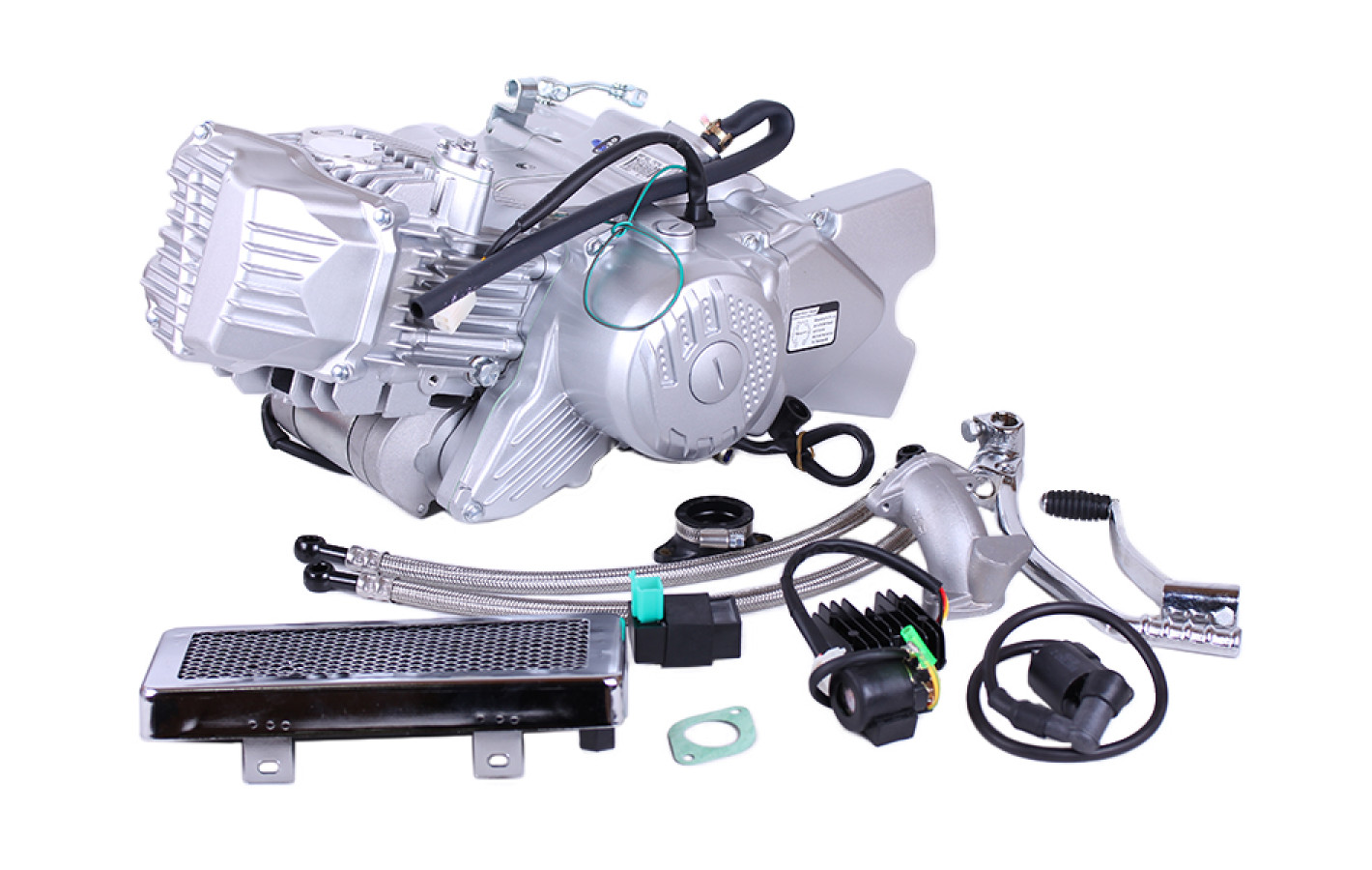 Двигатель W190 1P62FMJ X-PIT + нижний электростартер, 5 передач, масляное охл.